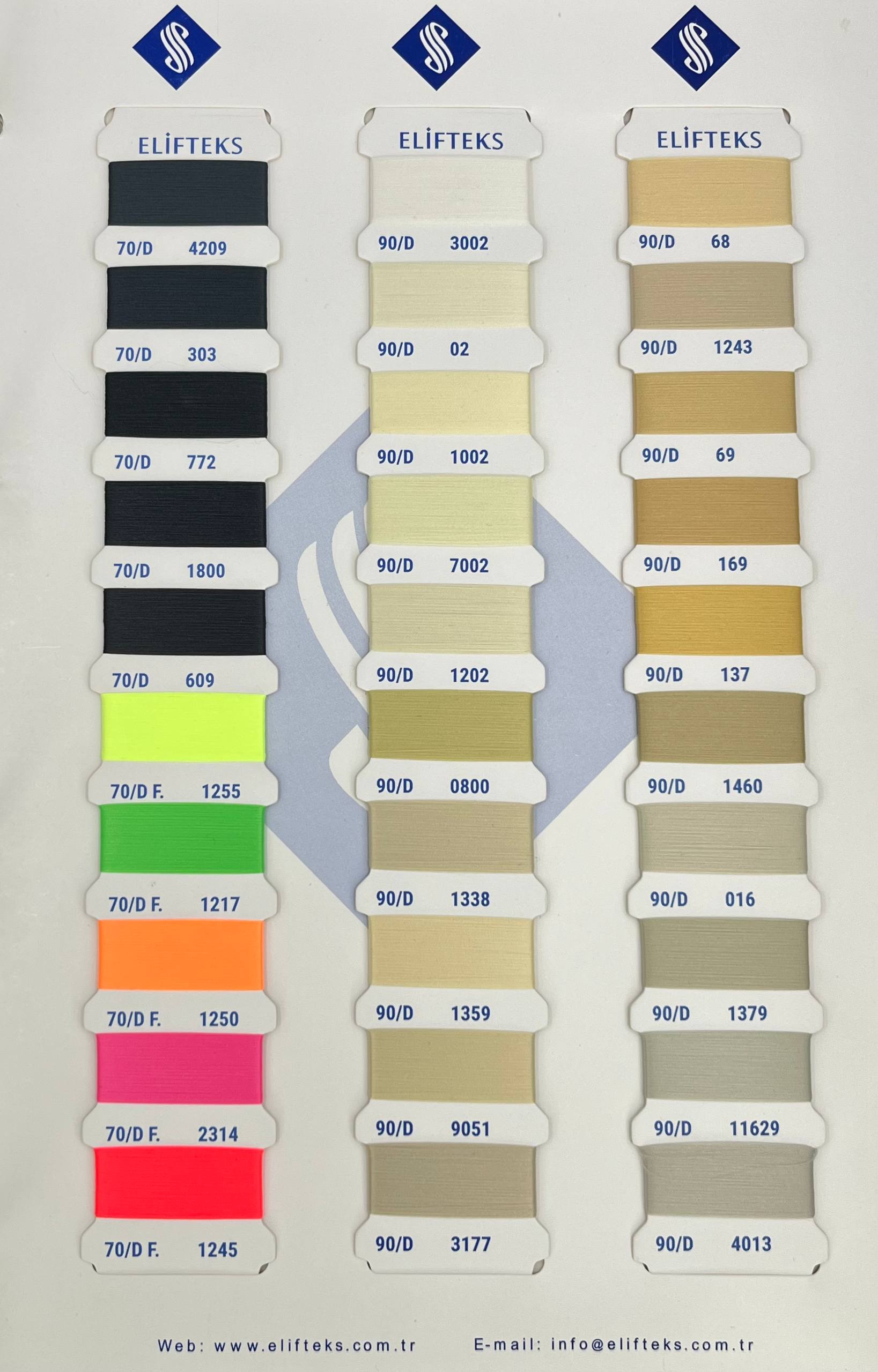 Elifteks jacquard thread color catalog - part 9