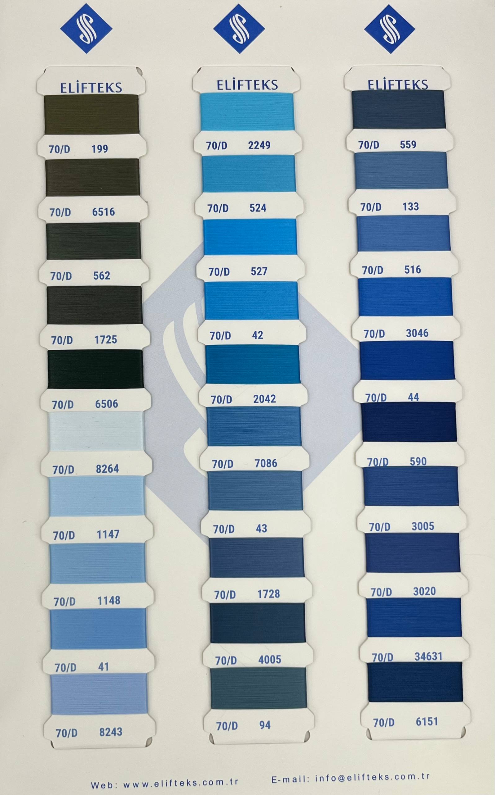 Elifteks jacquard thread color catalog - part 7
