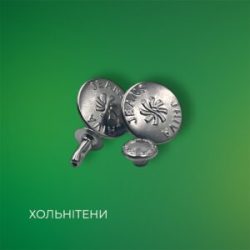 Металеві хольнітени з візерунком / Decorative metal rivets (holnitens) / Label of World