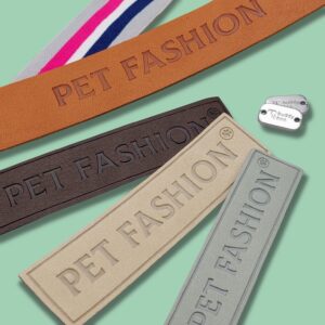 Текстурні етикетки Pet Fashion та металеві бирки.
