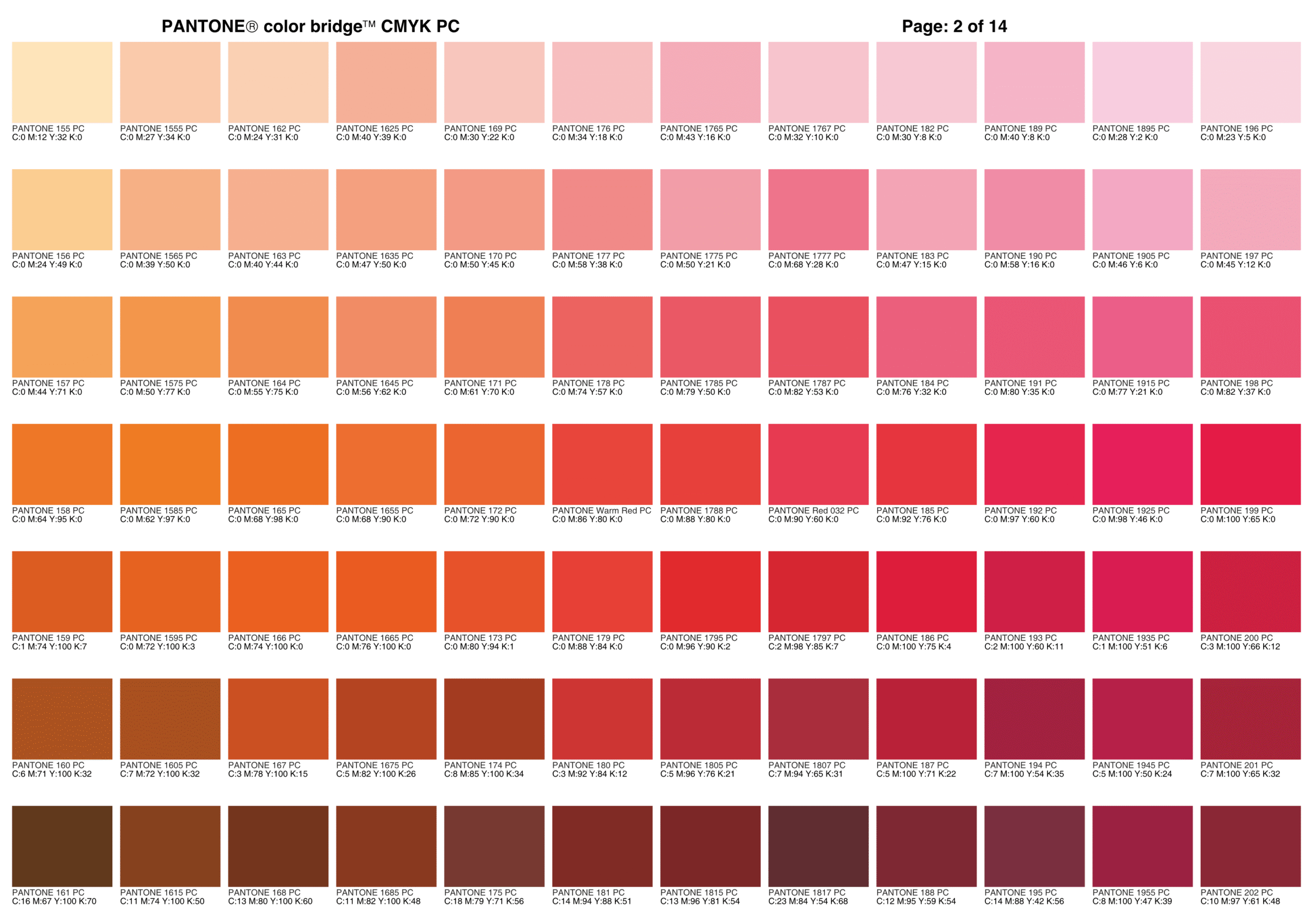 Каталог кольорів Pantone - частина 2