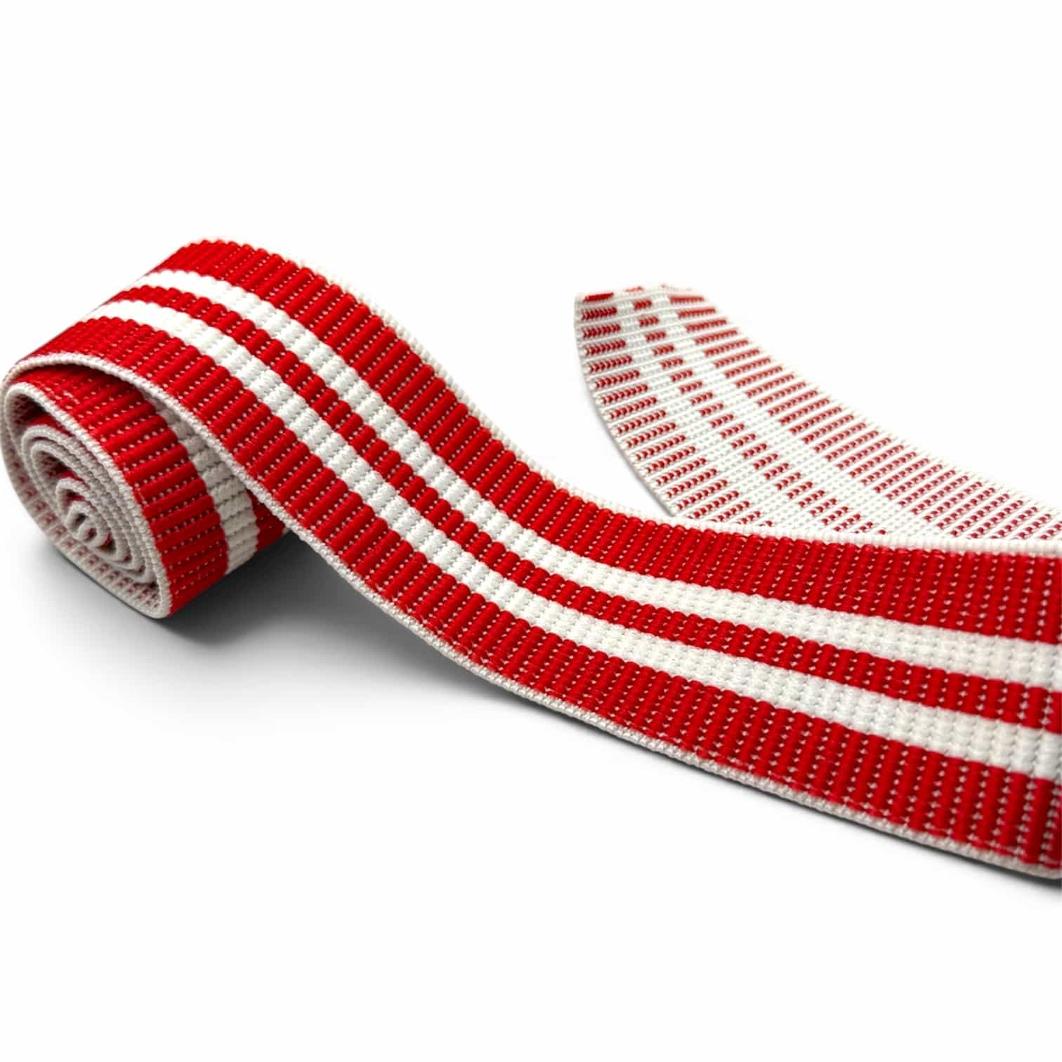 Red and white striped textured jacquard elastic band wholesale