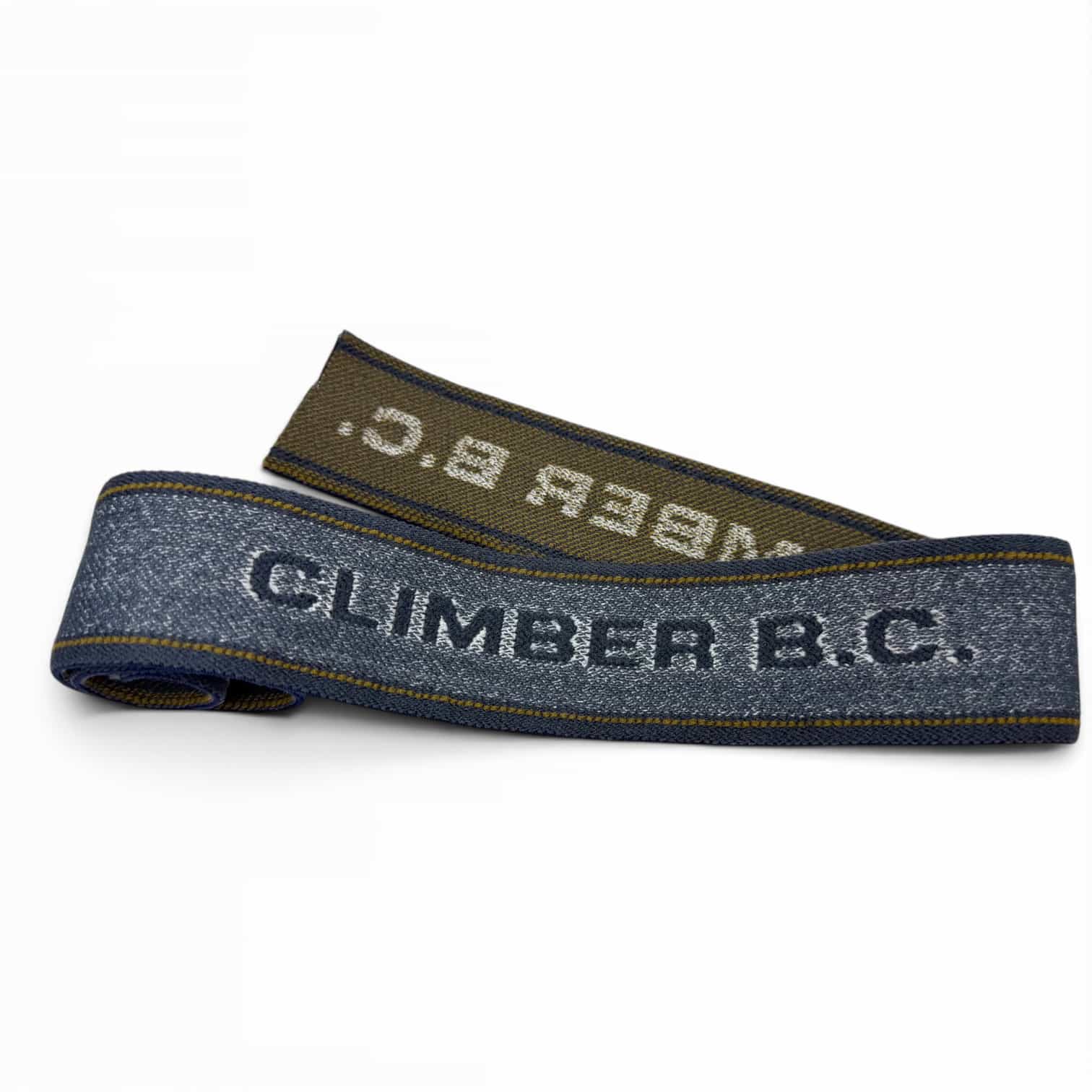 Melange jacquard elastic band with logo for custom apparel
