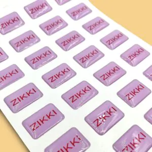 Набір капельних стікерів під смолою з логотипом ZIKKI для нанесення на фурнітуру