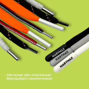 Пластикові та металеві наконечники з логотипом на замовлення