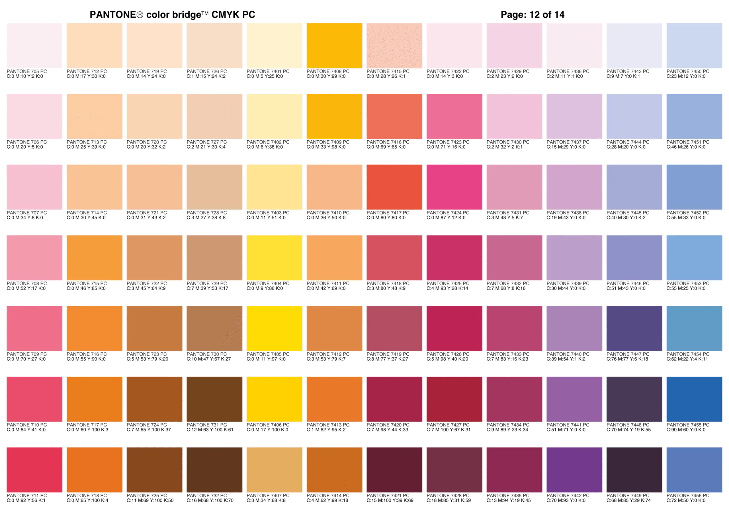 Pantone color catalog - part 12