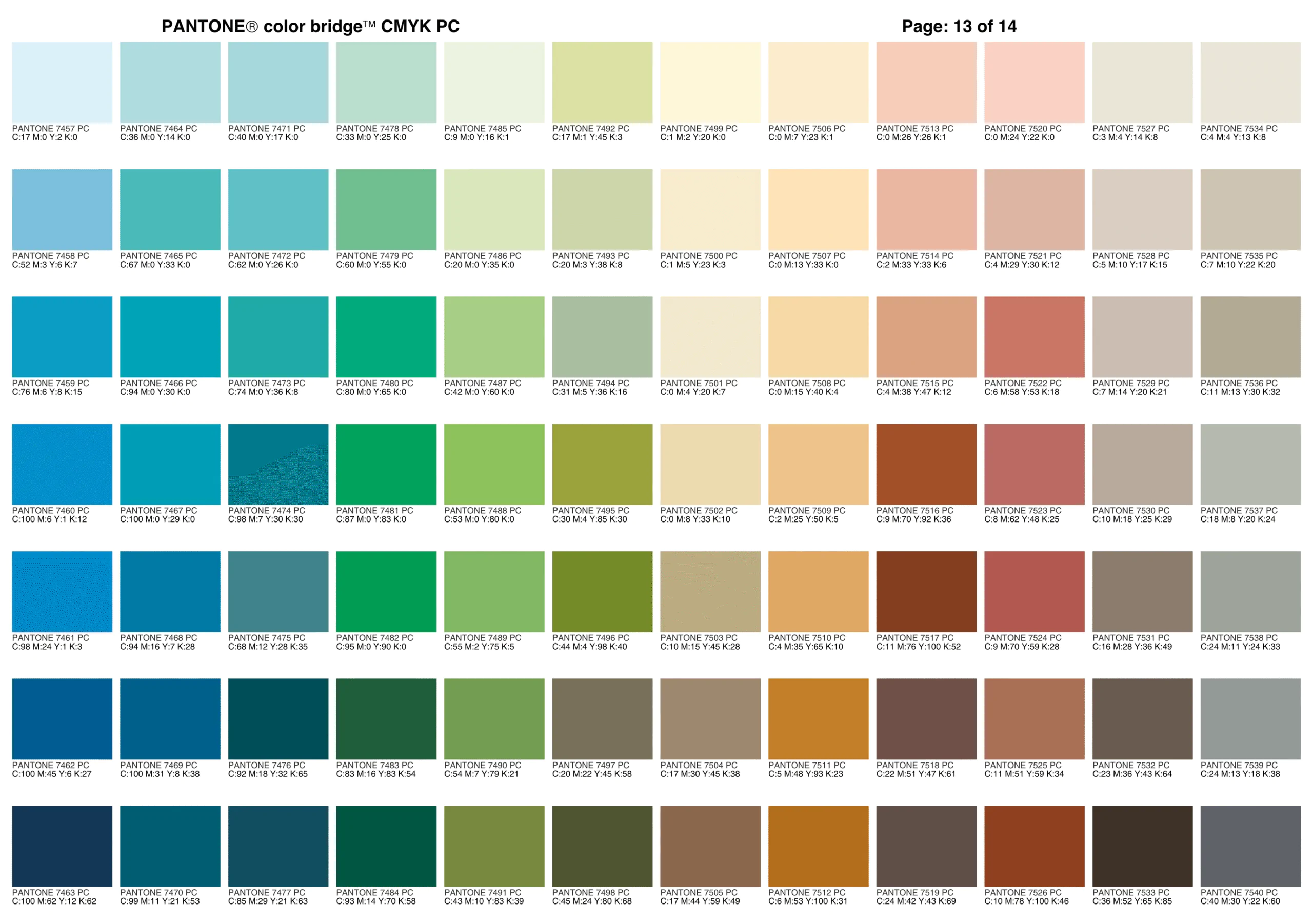 Каталог цветов Pantone - часть 13