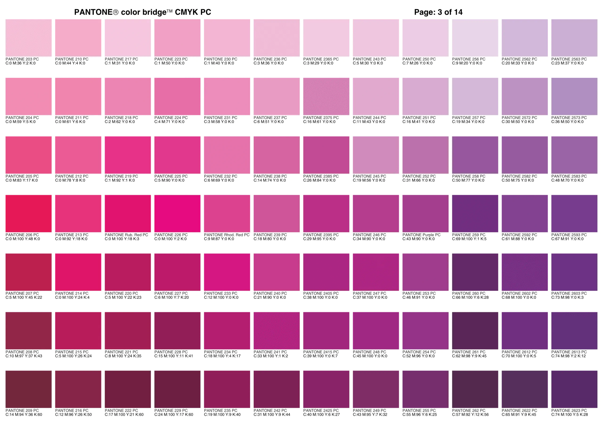 Pantone color catalog - part 3