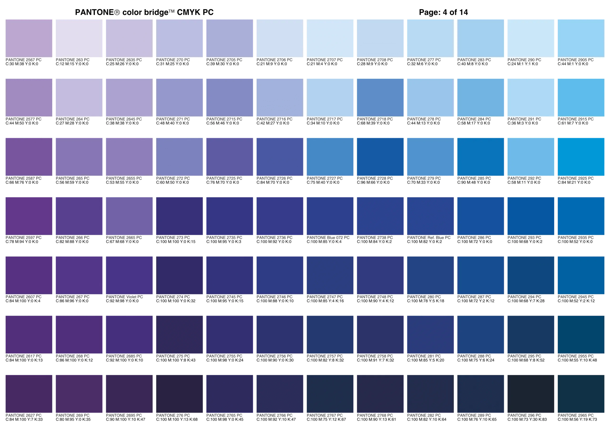 Pantone color catalog - part 4