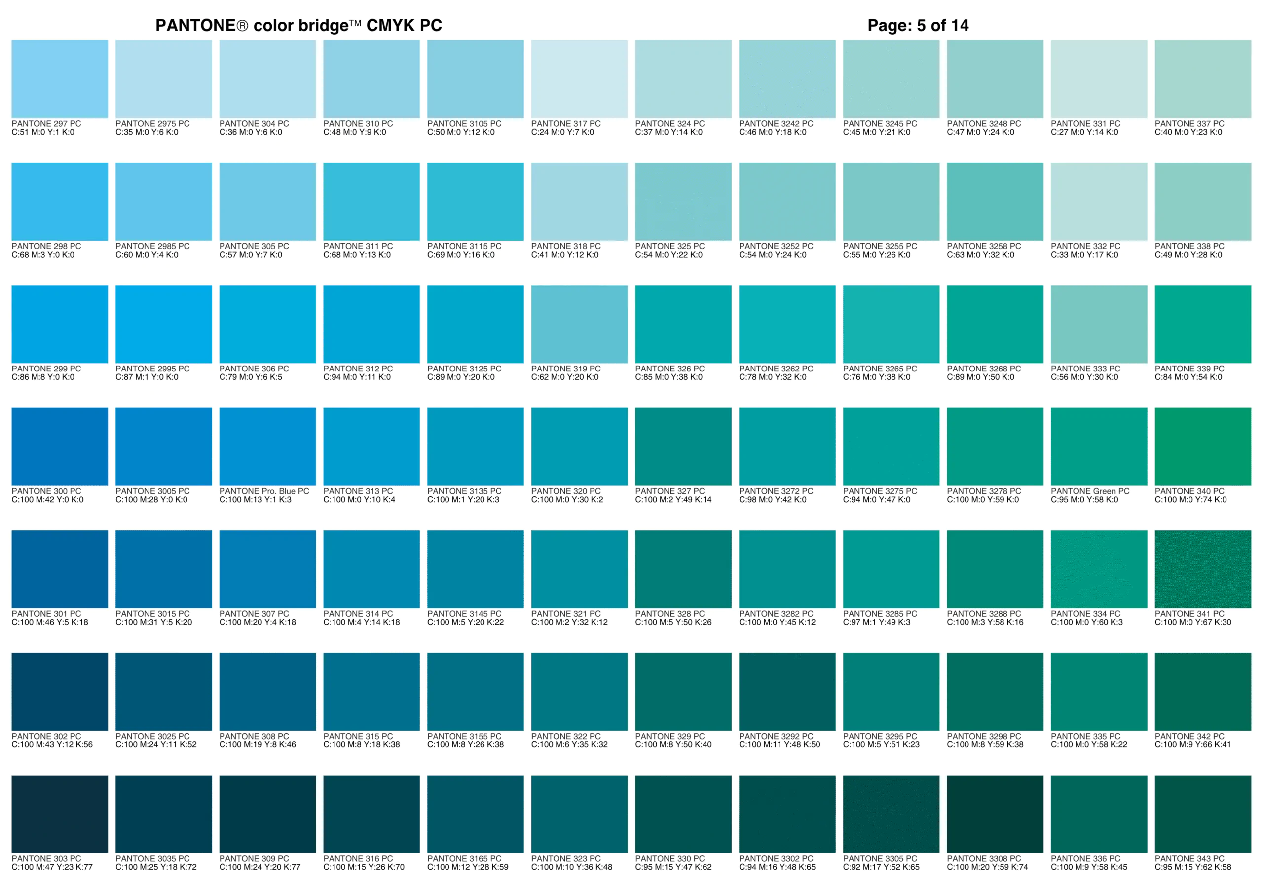 Каталог цветов Pantone - часть 5