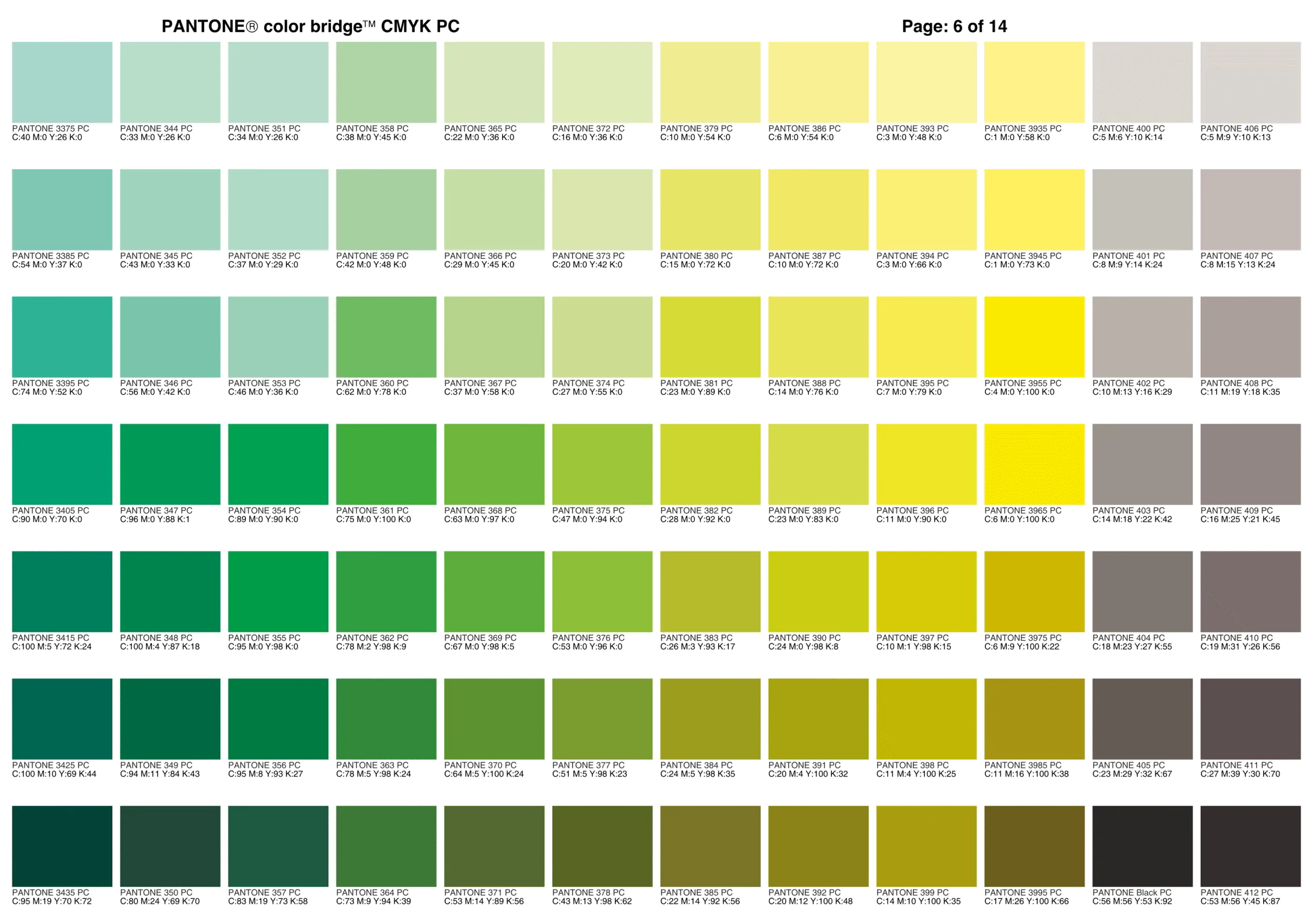 Pantone color catalog - part 6